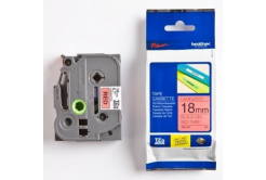 Brother TZ-441 / TZe-441, 18mm x 8m, fekete nyomtatás / piros alapon, eredeti szalag