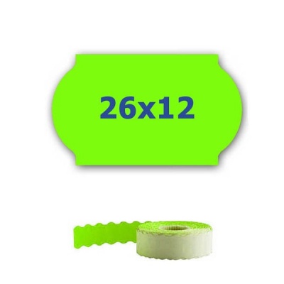 Árcímkék fogók címkézéséhez, 26mm x 12mm, 900db, zöld jelzés