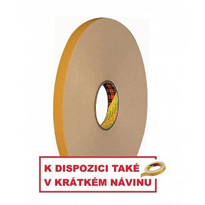 3M 9528W habos kétoldalas ragasztószerelő szalag, fehér, vastagság: 0,8 mm, 19 mm x 66 m