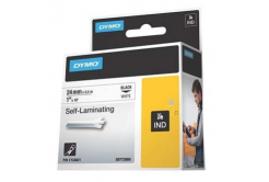 Dymo Rhino 1734821, S0773860, 24mm x 5,5m fekete nyomtatás / fehér alapon, eredeti szalag