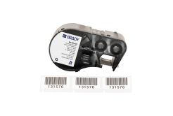 Brady M4-90-422 / 170736, 19.05 mm x 38.10 mm, Polyester, fekete nyomtatás / fehér alapon