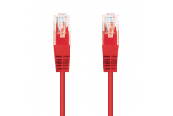 Kábel C-TECH CB-PP5-05R patchcord Cat5e, UTP, piros, 0,5m