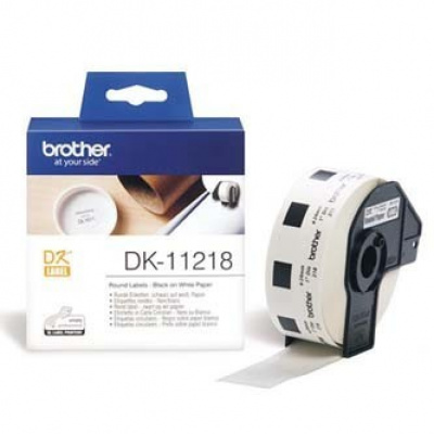 Brother DK-11218, 24mm, papír címkék, kerek, 1000 címkék