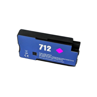 kompatibilis tintapatron pro HP 712 3ED68A bíborvörös (magenta)