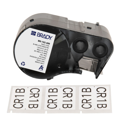 Brady M5-152-499 / 170930, 38.10 mm, Nylon, fekete nyomtatás / fehér alapon
