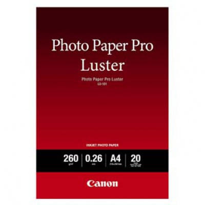 Canon Photo Paper Pro Luster, fotópapírok, fényes, fehér, A4, 260 g/m2, 20 db, 6211B006, inkoustový