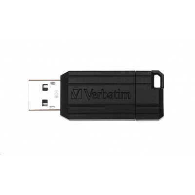 VERBATIM Flash Disk 8GB Store 'n' Go PinStripe, fekete