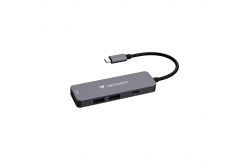 VERBATIM Dokkolóállomás USB-C, 4v1, HDMI, USB-C PD, USB 3.0, USB 2.0, szürke