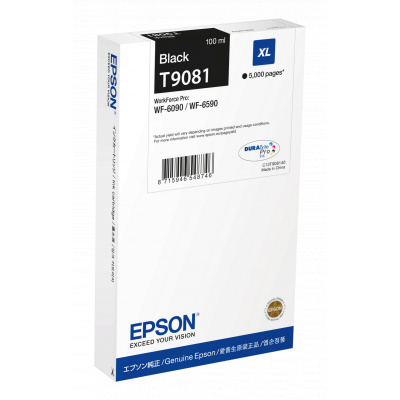Epson T9081 XL C13T90814N fekete (black) eredeti tintapatron