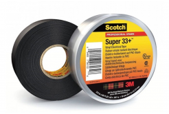 3M 33+ Scotch Super szigetelőszalag, 19 mm x 6,1 m, fekete