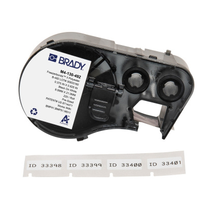 Brady M4-130-492 / 170779, 20.96 mm, Polyester, fekete nyomtatás / fehér alapon