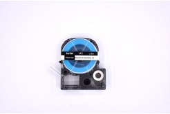 Epson LK-4WBA5 / SU5W, 5mm x 2,5m, fekete nyomtatás / fehér alapon, zsugorodó kompatibilis szalag