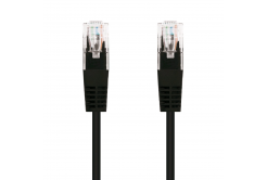Kábel C-TECH CB-PP5-05BK patchcord Cat5e, UTP, fekete, 0,5m