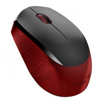 Genius Egér NX-8000S 31030025401, 1600DPI, 2.4 [GHz], optikai, 3 gomb, vezetéknélküli USB, fekete-piros, AA