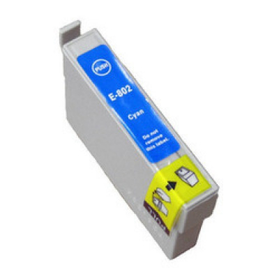 Epson T0802 cián (cyan) kompatibilis tintapatron