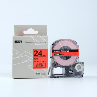 Epson LTS24RW, 24mm x 5m, piros nyomtatás / fehér alapon, utángyártott szalag