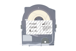 Max LM-505T, 5mm x 8m, átlátszó utángyártott szalag