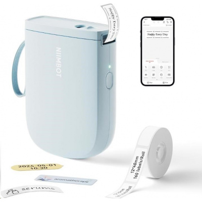 Niimbot D11-H Smart 1AA57331612, címkenyomtató, kék + címketekercs