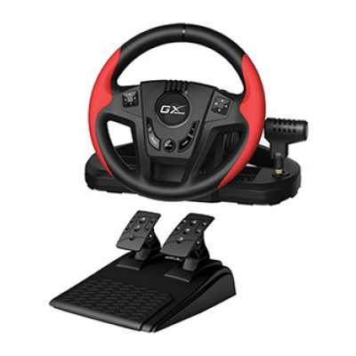 Kormány Genius GX Gaming SpeedMaster, Kormány pedálokkal és váltókarral, 13gombok, USB, piros-fekete