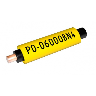 Partex PO-04000SN4,sárga, 4,5m, 2,2-2,8mm, PVC jelölőcső alaki memóriával, PO ovális
