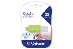 Verbatim 49454 DataBar, USB-meghajtó, USB 2.0, 32GB, zöld