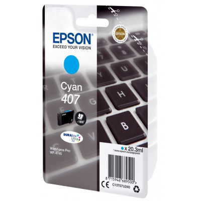 Epson 407 C13T07U240 cián (cyan) eredeti cartrige