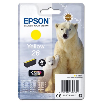 Epson T26144012, T261440 sárga (yellow) eredeti tintapatron