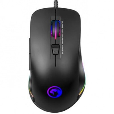 Marvo Egér M508, 3200DPI, optikák, 6 gomb, vezetékes USB, fekete, játék, háttérvilágítás