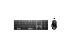 HP 725 Capacitor Wireless Keyboard Mouse sada klávesnice bezdrátová CZ/SK, černá s bezdrátovou optickou myší, napájení superkonden