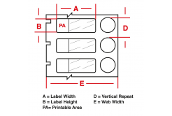Brady BPT-606-461 / 217071, hőérzékeny papír címkék, 25.40 mm x 9.53 mm