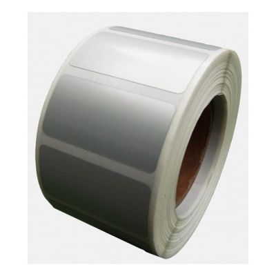 Öntapadós fólia 36x18 mm, 2000db, ezüst, termo, tekercs