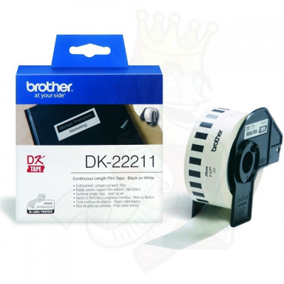 Brother DK-22211, 29mm x 15,24m, fóliával bevont, eredeti folyamatos tekercs