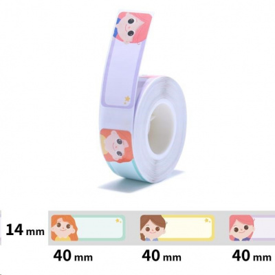 Niimbot A2A28038805, 14x40mm, 155db, Hercegnők, önragasztó címkék