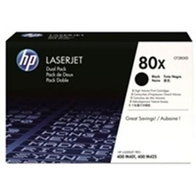 HP 80X CF280XD dualpack fekete (black) eredeti toner