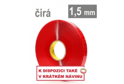 3M VHB™ 4915-F, 1,5 mm vastag; átlátszó, kétoldalas, nagyon erős tapadású akril ragasztószalag 6 mm x 25 m