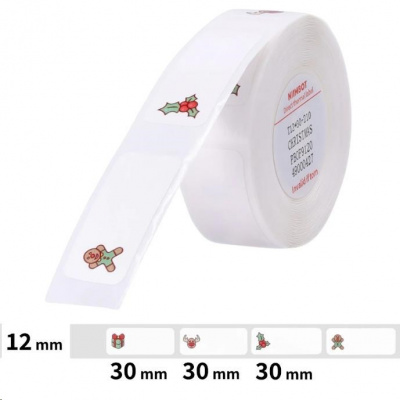 Niimbot A2A88988601, 12x30mm, 210db, karácsony, önragasztó címkék