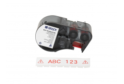 Brady M4C-750-595-WT-RD / 170831, 19.05 mm x 7.62 m, vinil, piros nyomtatás / fehér alapon