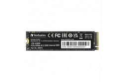 Verbatim 49375 Vi3000, Belső SSD meghajtó, 1000GB, M.2, NVMe, 3300 MB/s-R, 3000 MB/s-W, fekete