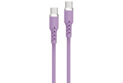 Powerton ENERGY PASTEL EDITION USB-C kábel, 100W, 1 m, szilikon, lila