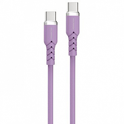 Powerton ENERGY PASTEL EDITION USB-C kábel, 100W, 1 m, szilikon, lila