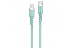 Powerton ENERGY PASTEL EDITION USB-C kábel, 100W, 1 m, szilikon, zöld
