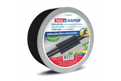 Tesa 53949 Matt Gaffer Tape, fekete matt textilszalag, 50 mm x 50 m