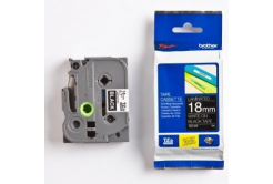 Brother TZ-345 / TZe-345, 18mm x 8m, fehér nyomtatás / fekete alapon, eredeti szalag
