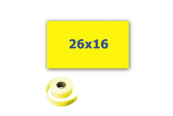 Árcímkék fogók címkézéséhez, téglalap alakú, 26mm x 16mm, 700db, sárga jelzés