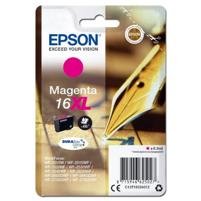 Epson 16XL C13T16334012 bíborvörös (magenta) eredeti tintapatron