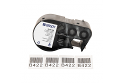 Brady M4-49-422 / 170739, 25.40 mm x 25.40 mm, Polyester, fekete nyomtatás / fehér alapon