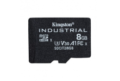 Kingston memóriakártya Micro Secure Digital Card Industria, 8GB, micro SDHC, SDCIT2/8GBSP, UHS-I U3 (Class 10), V30, A1, pSLC kártya