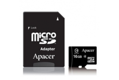 Apacer memóriakártya Secure Digital Card, 16GB, micro SDHC, AP16GMCSH4, Class 4, bulk adapter nélkül
