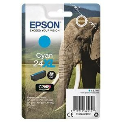 Epson T24324012, T2432 cián (cyan) eredeti toner
