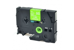 Brother TZ-MQG35/TZe-MQG35, 12mm x 5m, fehér nyomtatás / lime-zöld alapon, kompatibilis szalag 